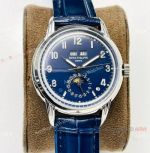 PP Factory Copy Patek Philippe Perpetual Calendar Navy Dial Watch 40mm